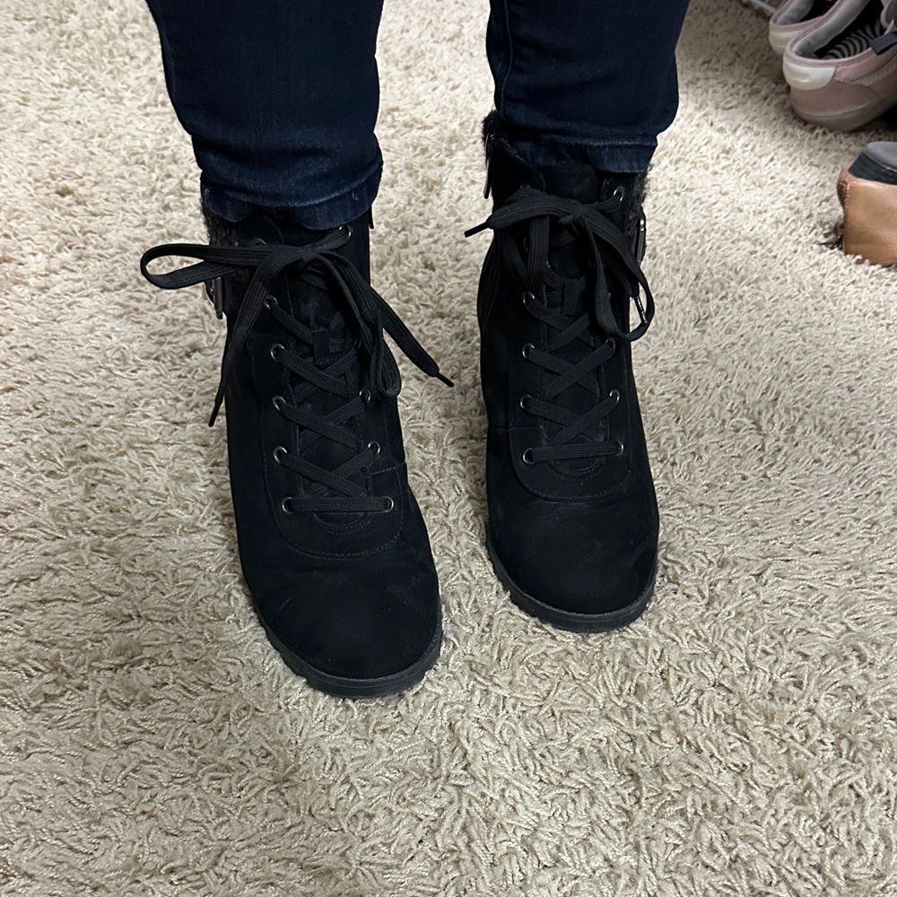 Torrid 11WW, worn twice. Stylish Black Women's Boots